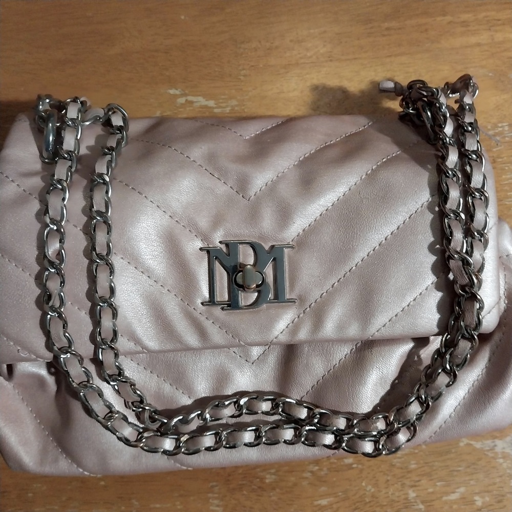 Badgley Mischka Studio Letter Lock Small Quilted Bag